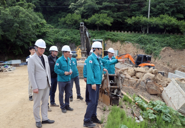 우승희 영암군수, 여름철 우기 대비 공사현장 점검