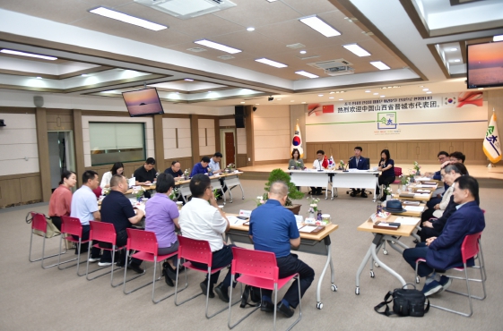 중국 산서성 진성시 대표단 속초시 방문, 우호 교류 방안 논의