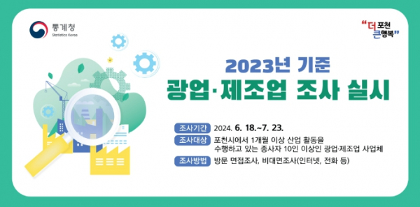 포천시, '2023년 기준 광업·제조업조사' 실시