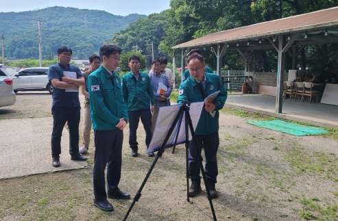 홍지선 남양주시 부시장, 호우 대비 현장 점검 실시