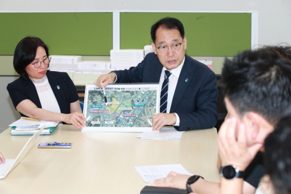 오창지역 주차장 무료 개방 기자간담회