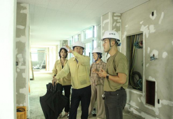 태안교육지원청, 수해 대비 학교 공사현장 점검