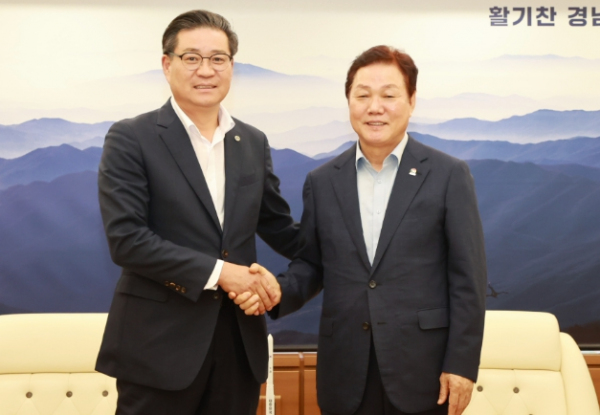진병영 함양군수, 박완수 도지사 만나 주민숙원사업 지원 건의