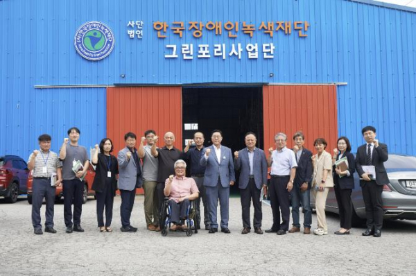 강수현 양주시장, '(사)한국장애인녹색재단 그린포리사업단' 방문ⵈ 기업 애로사항 청취
