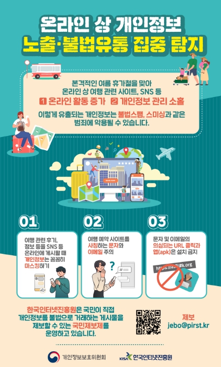 개인정보 노출·불법유통 집중 탐지 포스터
