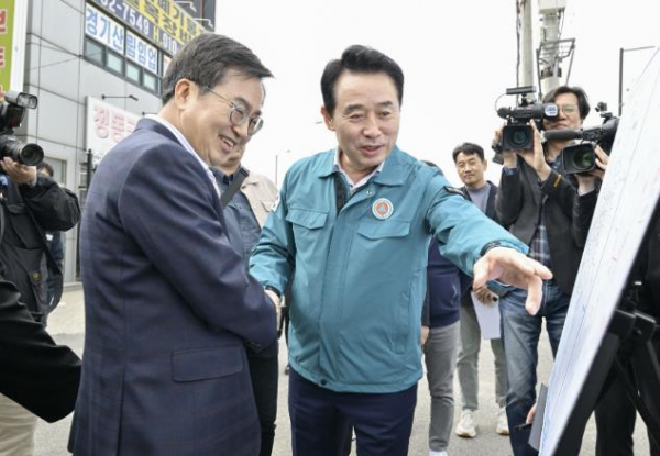 백영현 포천시장, 김동연 지사와 전철-GTX 추진현장 방문