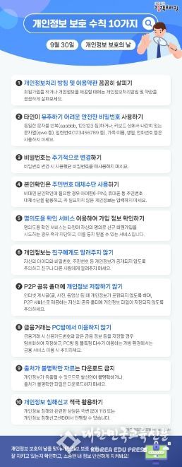 개인정보 보호 수칙 10가지